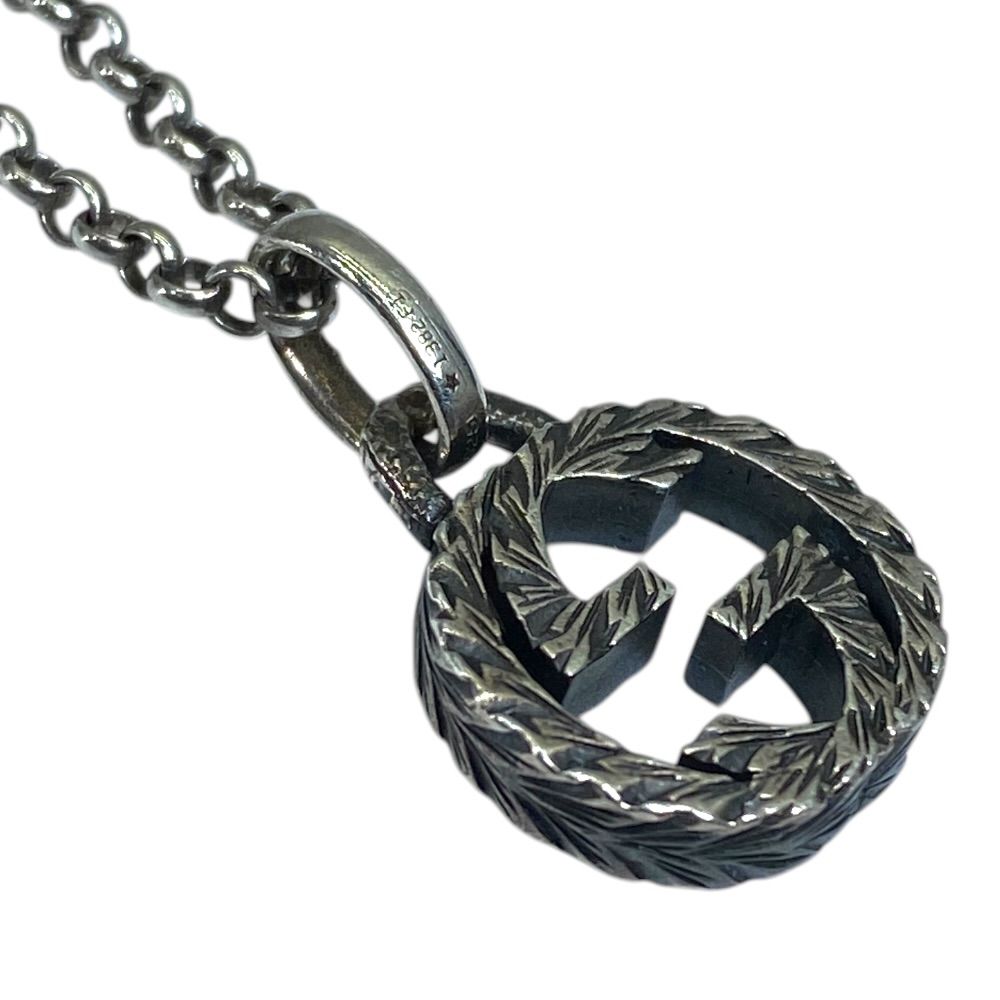 Gucci Arabesque Interlocking Necklace Pendant GG Logo Star Ring Silver Classic — view 3