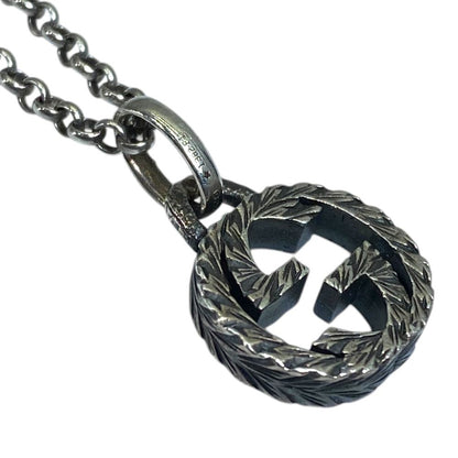 Gucci Arabesque Interlocking Necklace Pendant GG Logo Star Ring Silver Classic — view 3