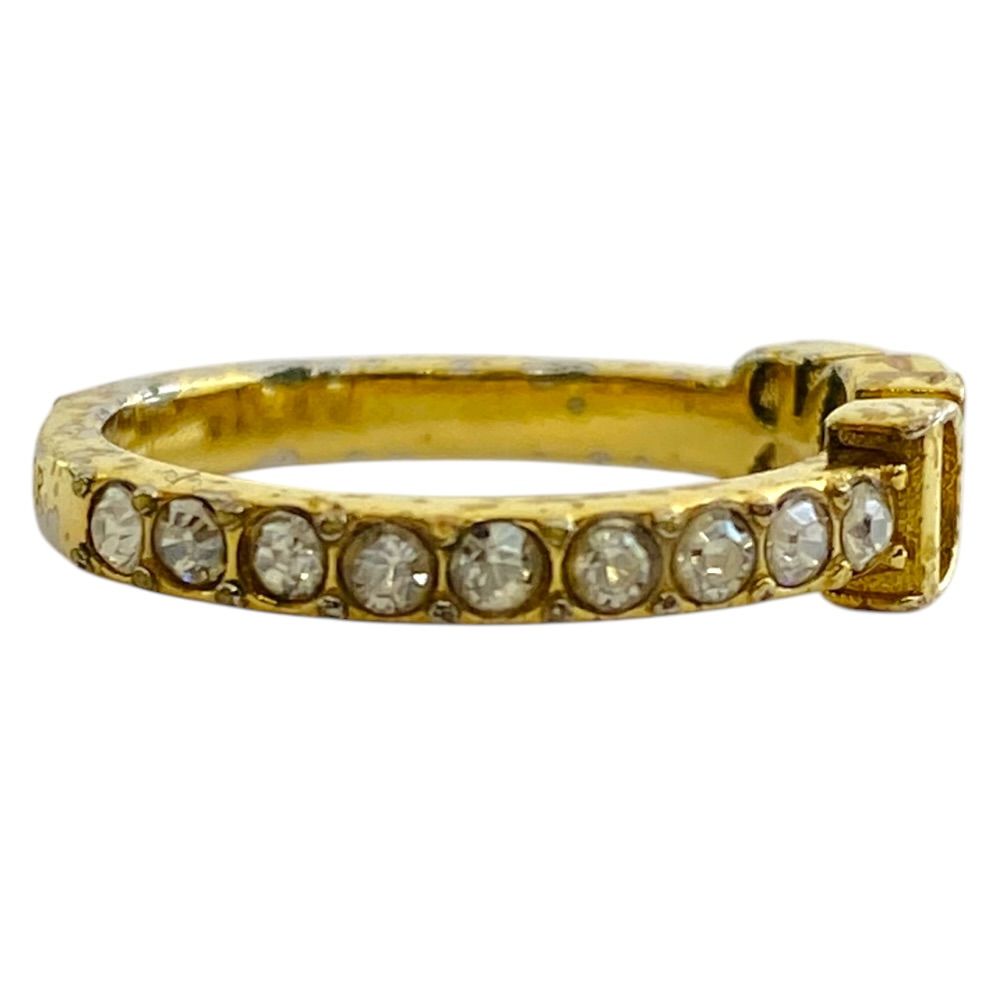 Dior Ring Logo Line Stone Gold L : Sophistication Luxury Glamorous Formal — view 4