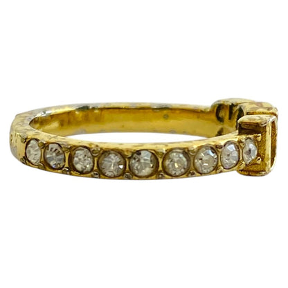 Dior Ring Logo Line Stone Gold L : Sophistication Luxury Glamorous Formal — view 4