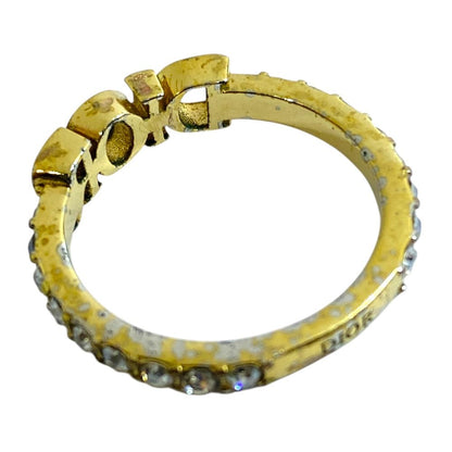 Dior Ring Logo Line Stone Gold L : Sophistication Luxury Glamorous Formal — view 7