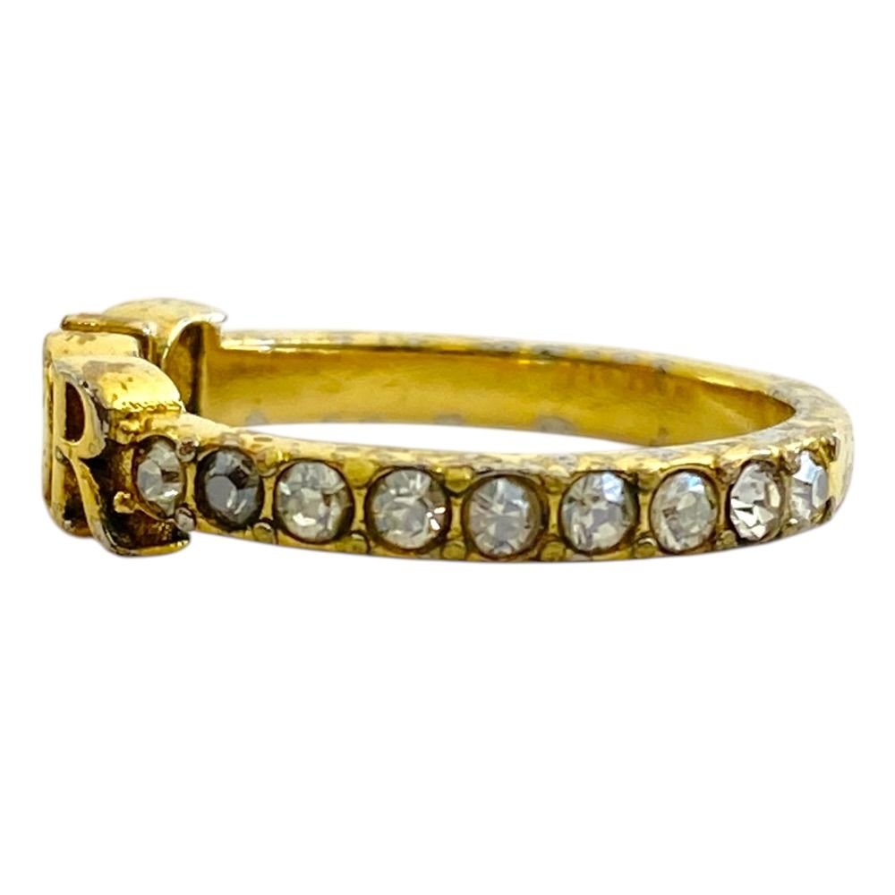 Dior Ring Logo Line Stone Gold L : Sophistication Luxury Glamorous Formal — view 2
