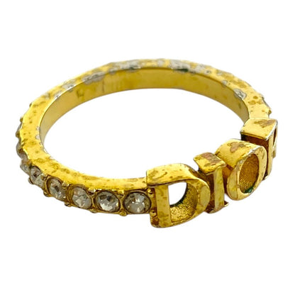 Dior Ring Logo Line Stone Gold L : Sophistication Luxury Glamorous Formal — view 5