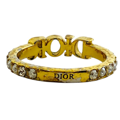 Dior Ring Logo Line Stone Gold L : Sophistication Luxury Glamorous Formal — view 3