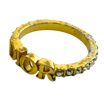 Dior Ring Logo Line Stone Gold L : Sophistication Luxury Glamorous Formal — view 6