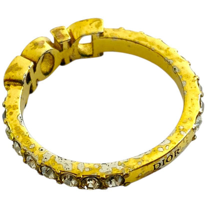 Dior Ring Logo Line Stone Gold L : Sophistication Luxury Glamorous Formal — view 8