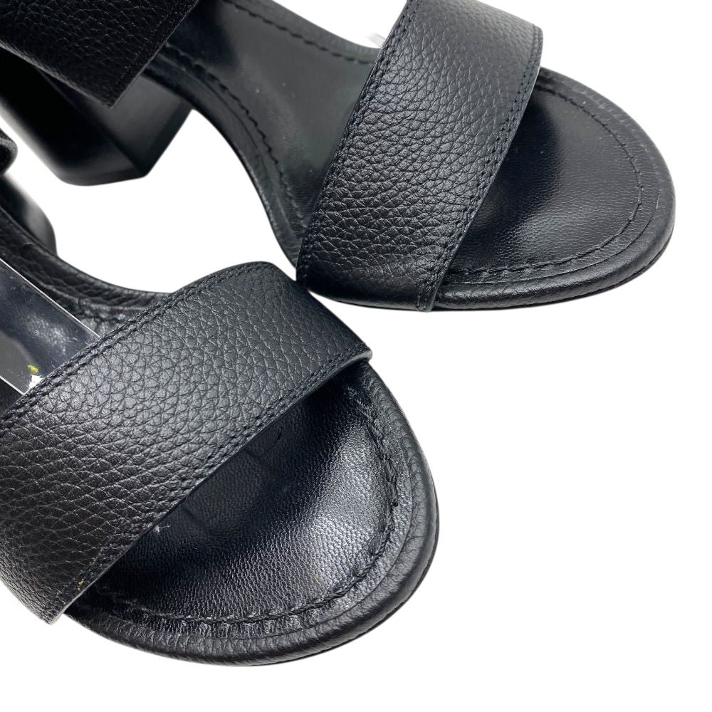 Louis Vuitton Horizon Line Sandals LV Logo Gold Black Leather 34.5 ): Sophistica — view 6
