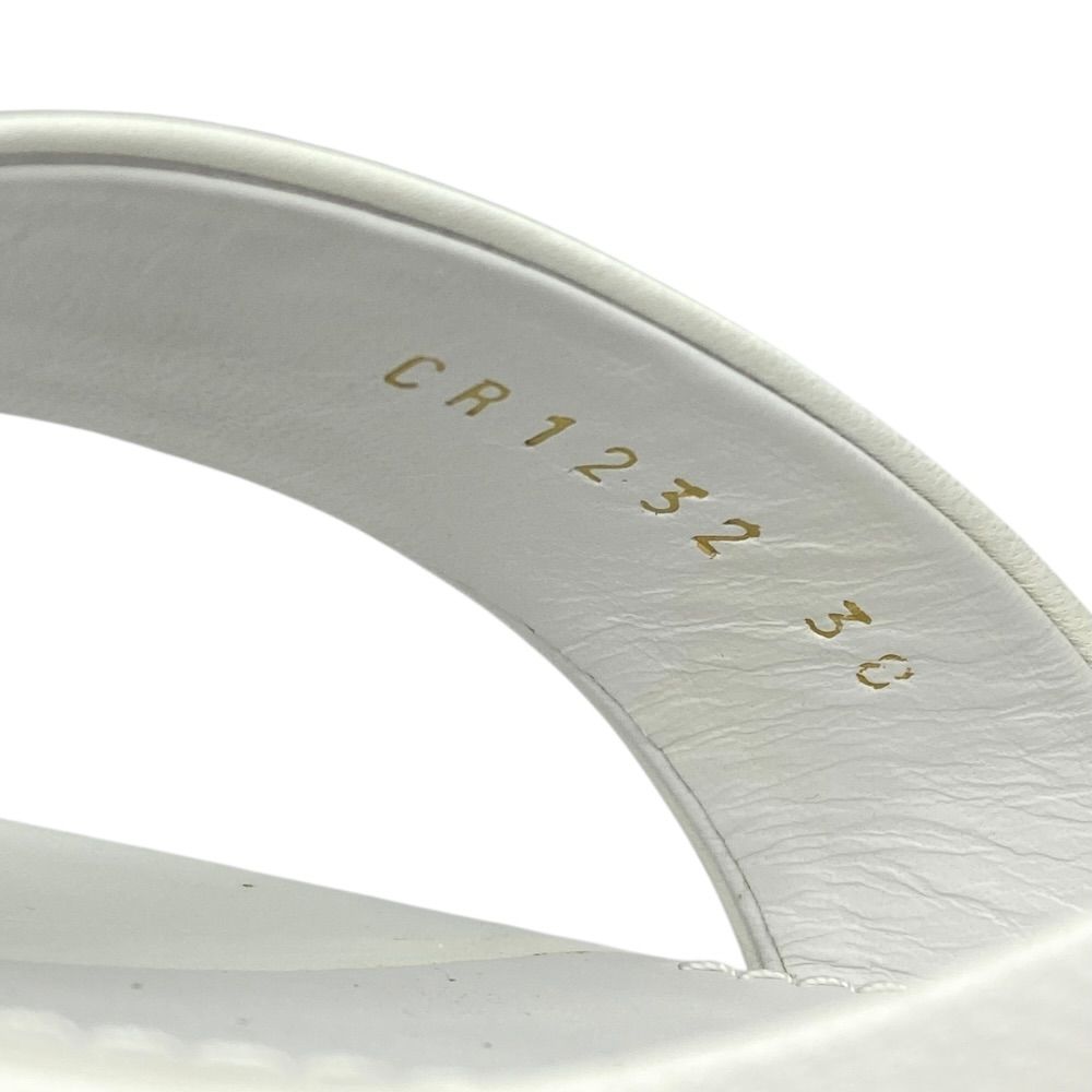 Dolce & Gabbana DG Logo Sandals Heels White Gold Leather & 38 Classic — view 8
