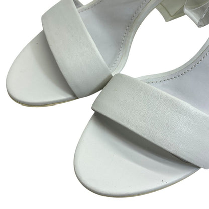 Dolce & Gabbana DG Logo Sandals Heels White Gold Leather & 38 Classic — view 6