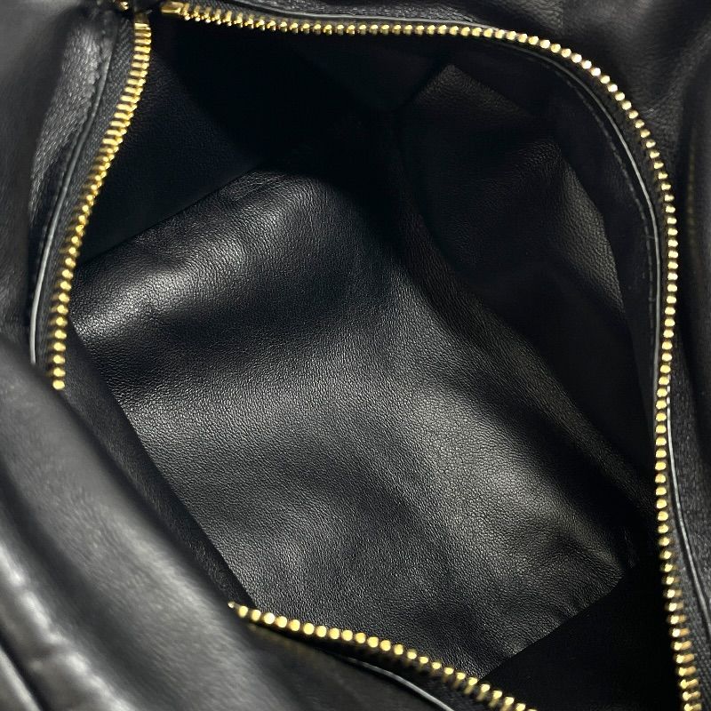 Loro Piana Shoulder Bag Crossbody Logo Charm Nappa Leather Black Classic — view 7