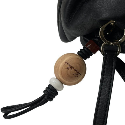 Loro Piana Shoulder Bag Crossbody Logo Charm Nappa Leather Black Classic — view 6