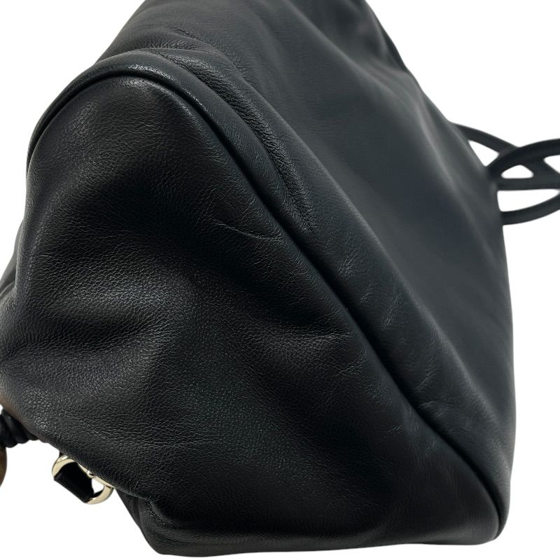 Loro Piana Shoulder Bag Crossbody Logo Charm Nappa Leather Black Classic — view 3