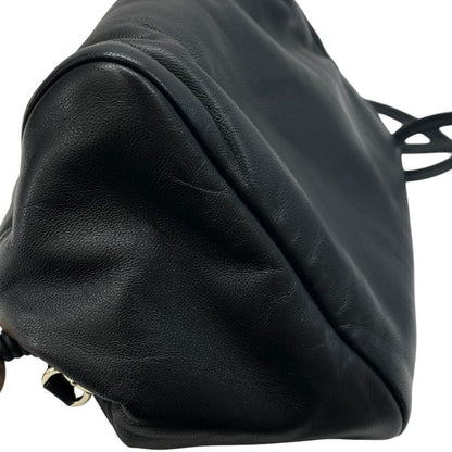 Loro Piana Shoulder Bag Crossbody Logo Charm Nappa Leather Black Classic — view 3