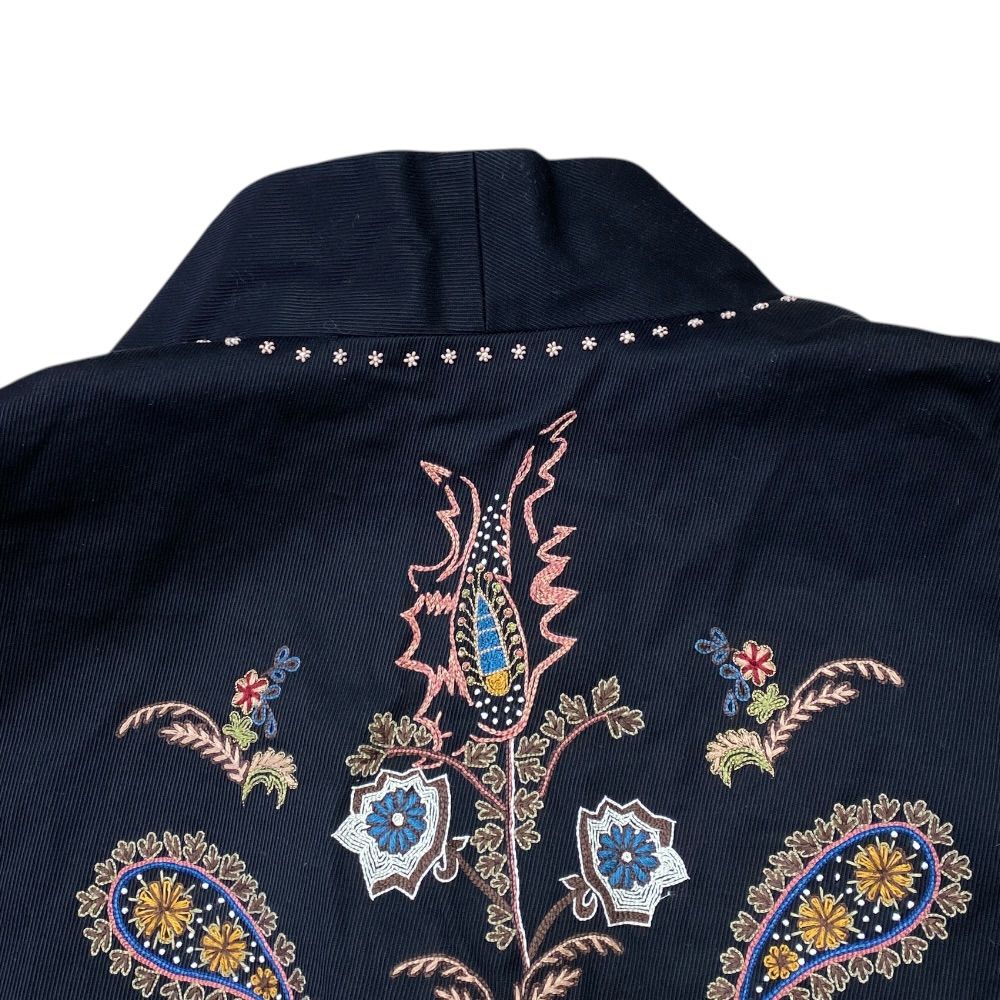 Dior Paisley Jacket Collarless Cardigan Black Multicolor 38: Sophistication — view 8