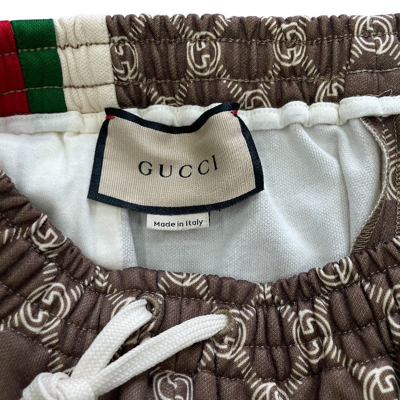 Gucci Track Pants Jersey Sweatshirt GG Monogram Web Stripe Brown Sports Casual — view 7