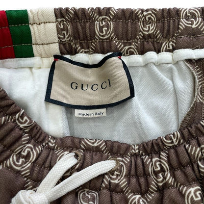 Gucci Track Pants Jersey Sweatshirt GG Monogram Web Stripe Brown Sports Casual — view 7