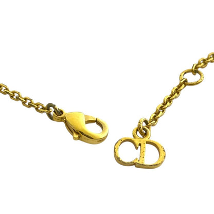 Dior Clair D Lune Bracelet CD Logo Line Stone Faux Pearl Metal Gold Classic — view 6