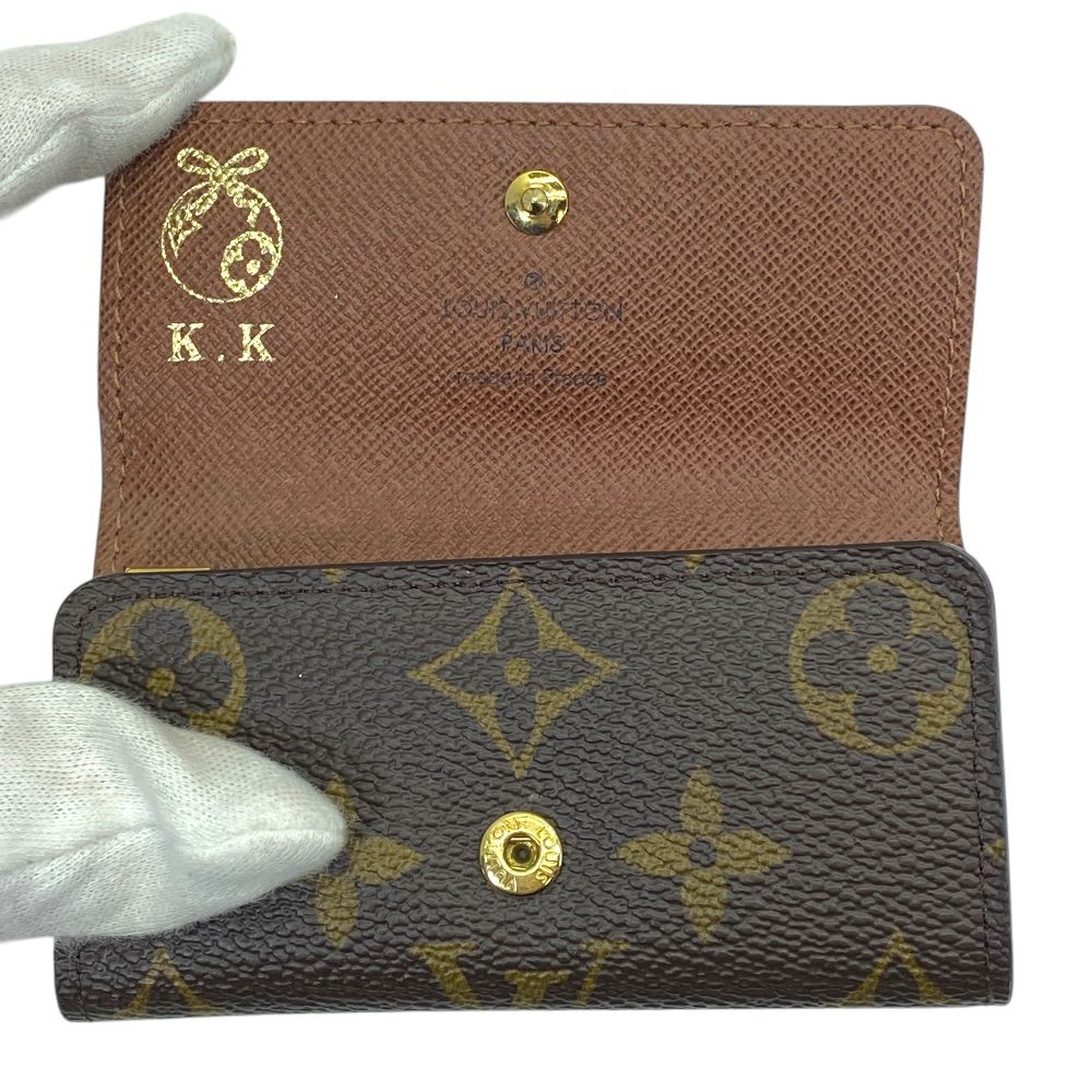 Louis Vuitton 4 Monogram Multicles 4 Key Case Compact Leather Brown Sophisticati — view 4