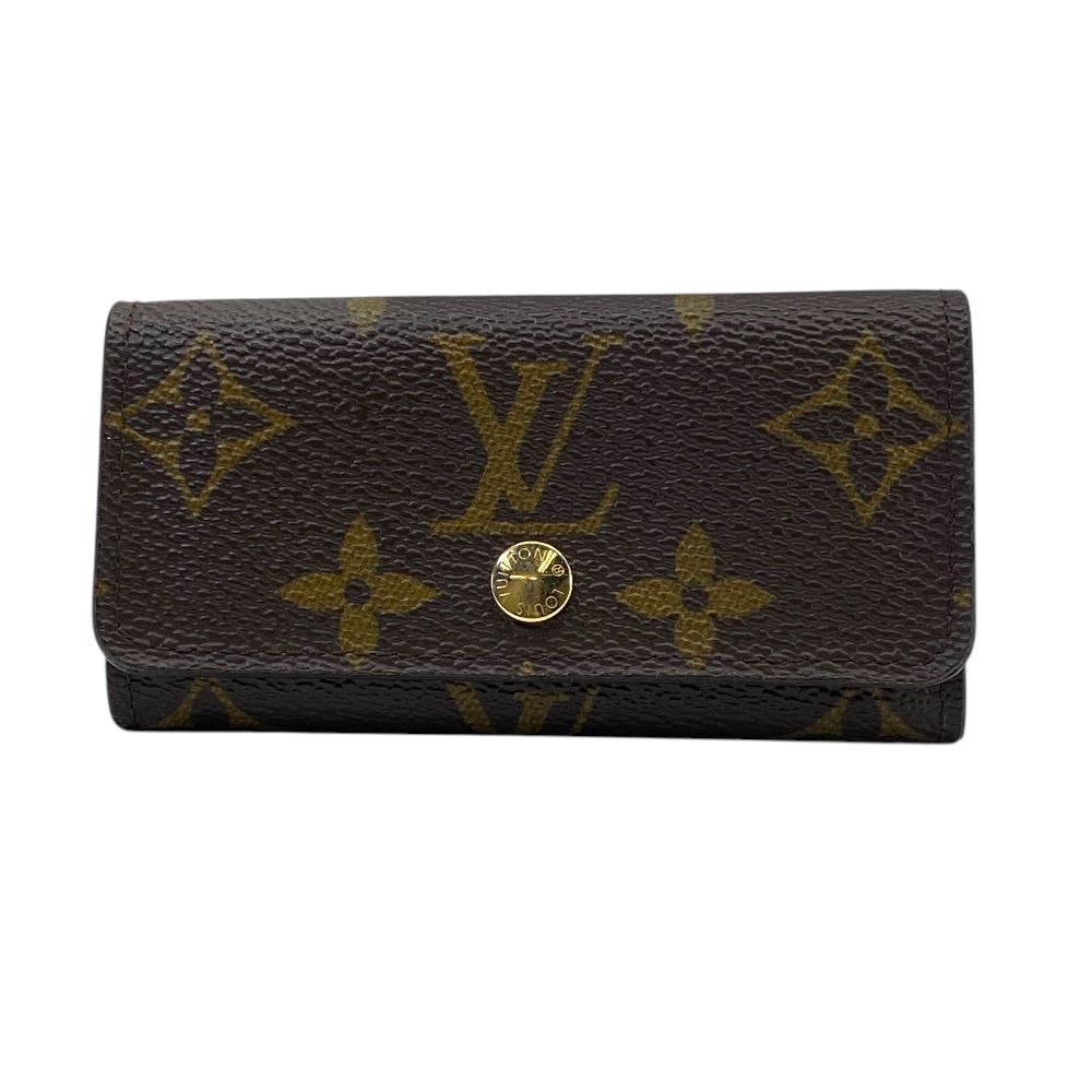Louis Vuitton 4 Monogram Multicles 4 Key Case Compact Leather Brown Sophisticati