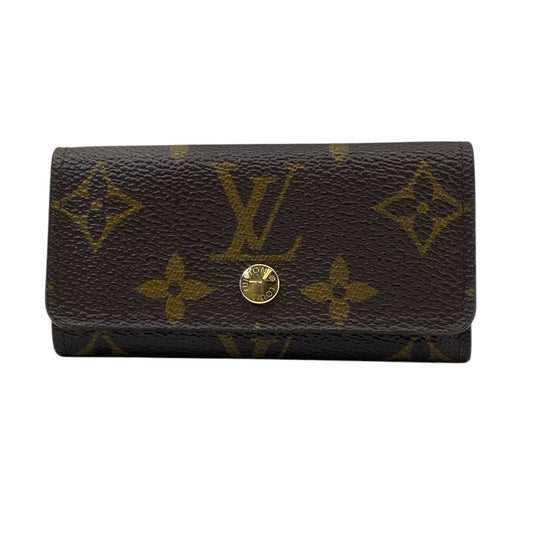 Louis Vuitton 4 Monogram Multicles 4 Key Case Compact Leather Brown Sophisticati