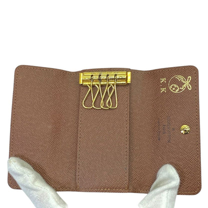 Louis Vuitton 4 Monogram Multicles 4 Key Case Compact Leather Brown Sophisticati — view 5