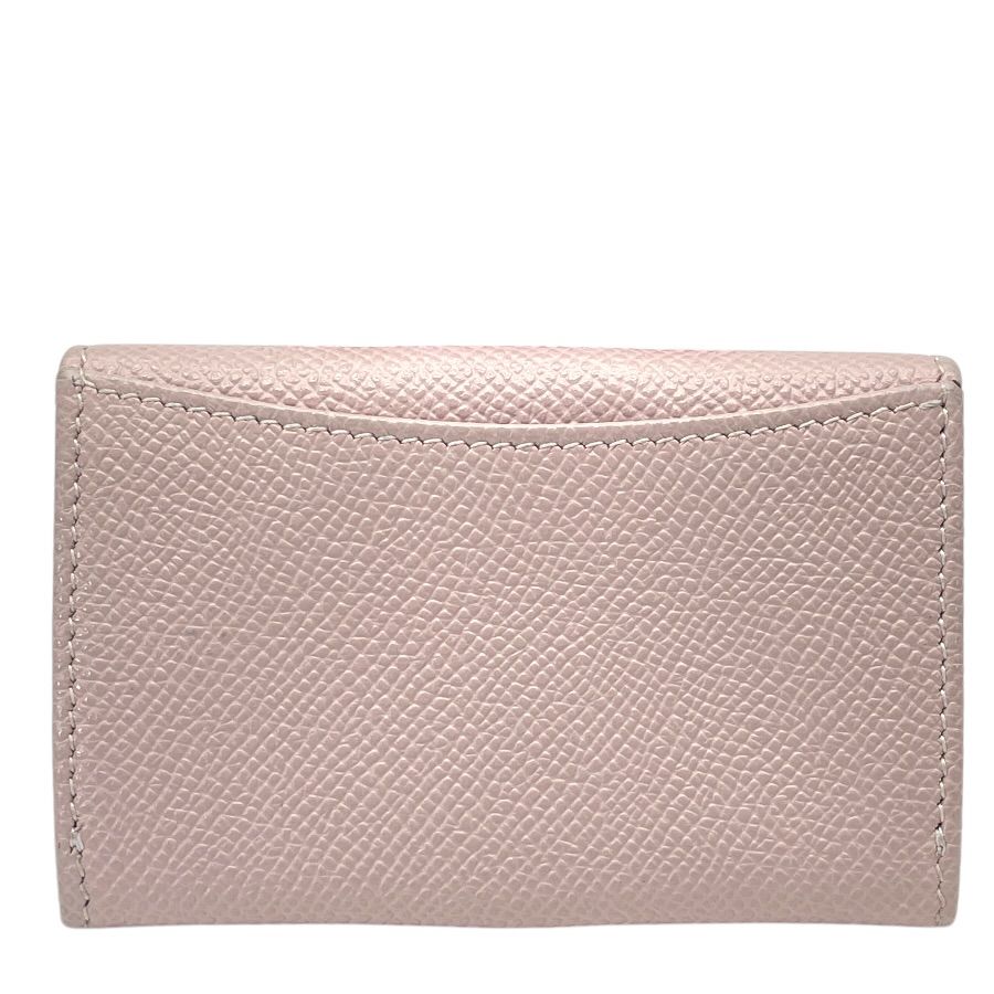 Bvlgari Coin Purse Logo Clip Leather Pink Gold Sophistication Luxury Compact — view 2