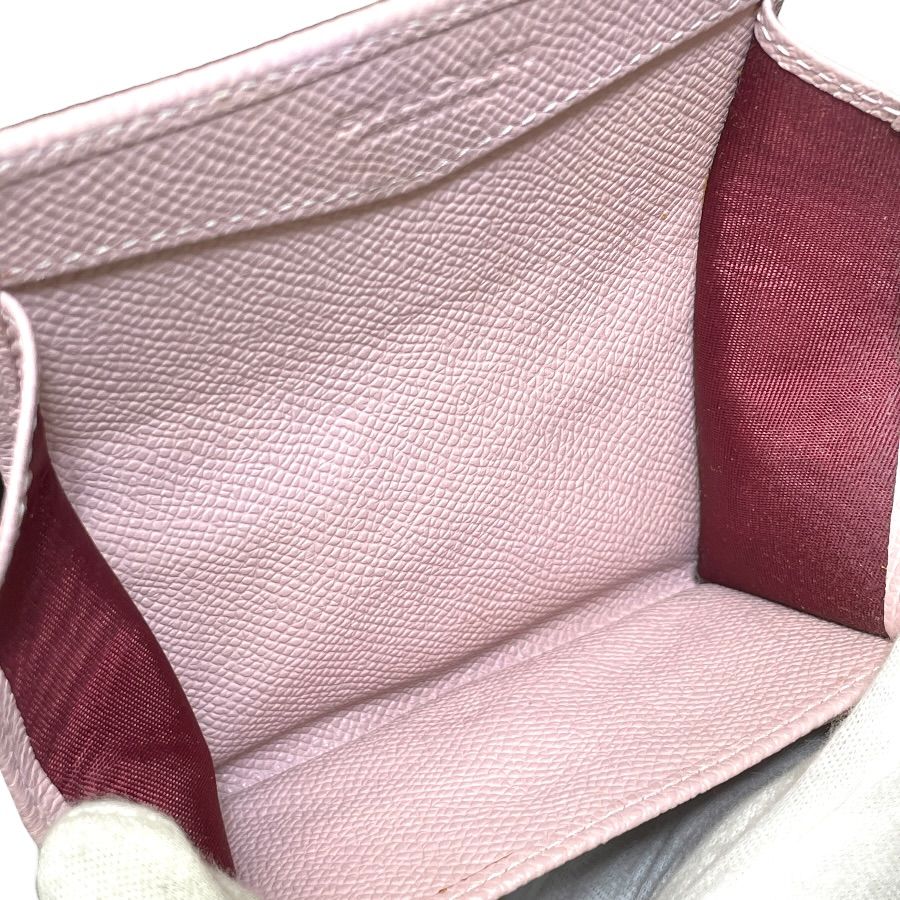 Bvlgari Coin Purse Logo Clip Leather Pink Gold Sophistication Luxury Compact — view 7