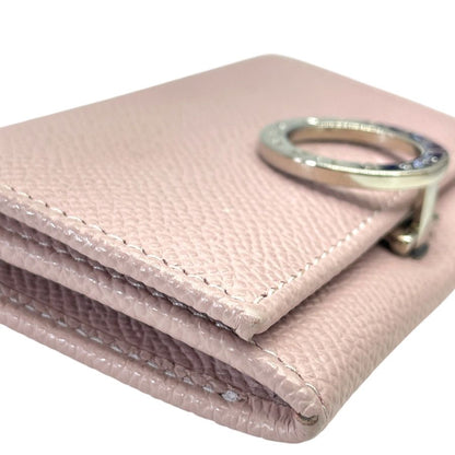 Bvlgari Coin Purse Logo Clip Leather Pink Gold Sophistication Luxury Compact — view 3
