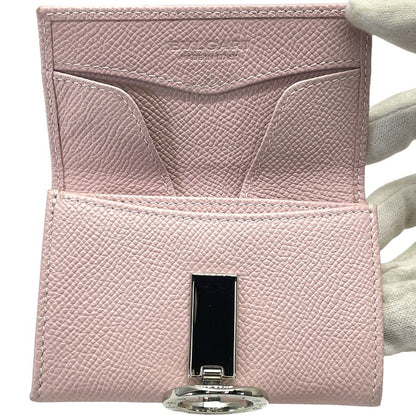 Bvlgari Coin Purse Logo Clip Leather Pink Gold Sophistication Luxury Compact — view 6