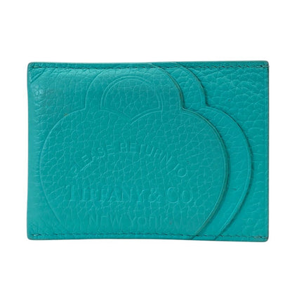 Tiffany & Co Return to Card Case Business Holder Era Heart Leather Blue