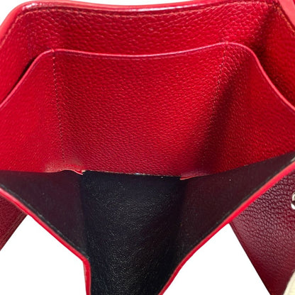Saint Laurent Paris Trifold Wallet Fold Compact Leather Red Logo Sophistication — view 7