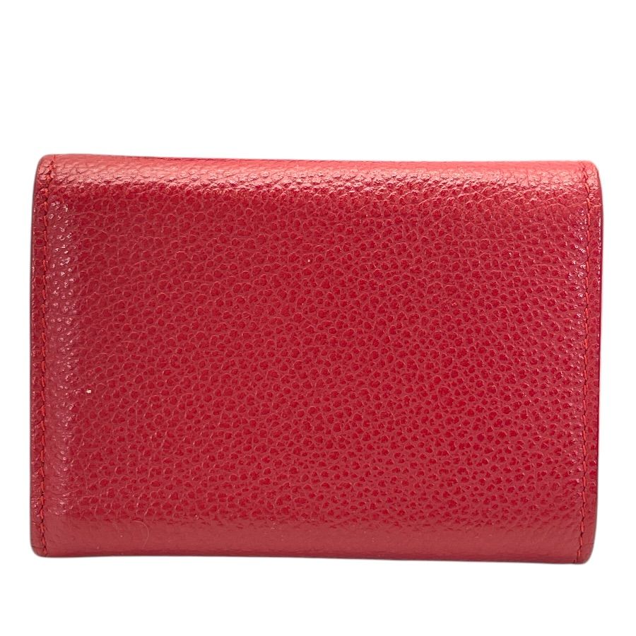Saint Laurent Paris Trifold Wallet Fold Compact Leather Red Logo Sophistication — view 2