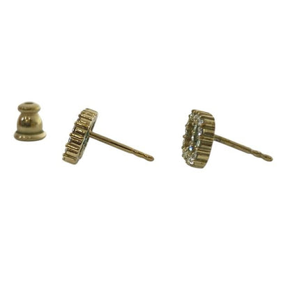 Dior Clair D Lune de Earrings Logo Metal Line Stone Gold Classic Sophistication — view 3