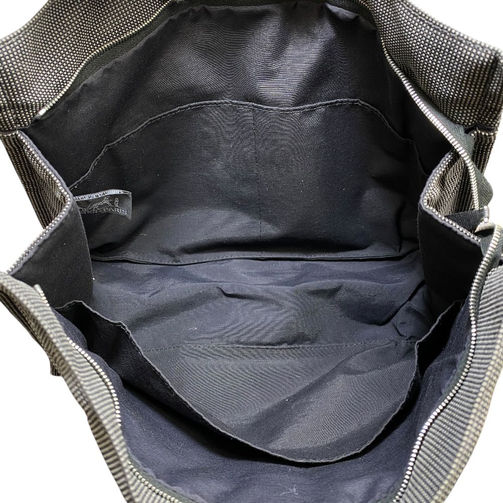 Hermes Her Line Pouch MM Clutch Multi Case Gray Canvas Polyester Logo Sophistica — view 7