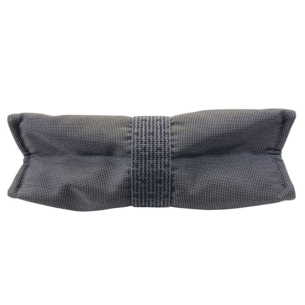 Hermes Her Line Pouch MM Clutch Multi Case Gray Canvas Polyester Logo Sophistica — view 5