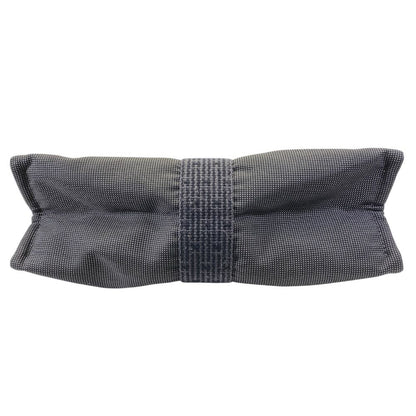 Hermes Her Line Pouch MM Clutch Multi Case Gray Canvas Polyester Logo Sophistica — view 5