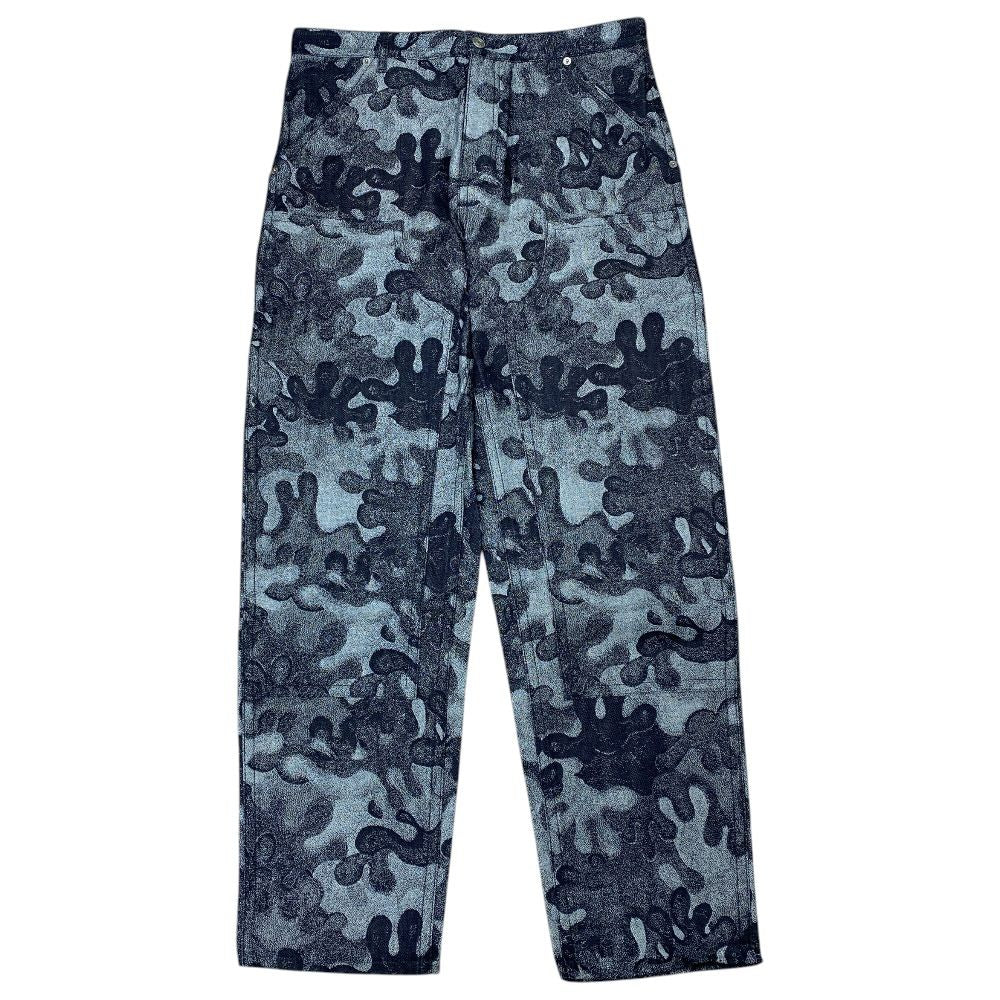 Dior and Peter Doig Collaboration Denim Pants Jeans Camouflage Jacquard Cotton