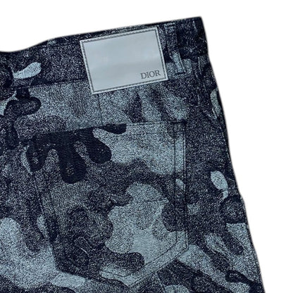 Dior and Peter Doig Collaboration Denim Pants Jeans Camouflage Jacquard Cotton — view 5