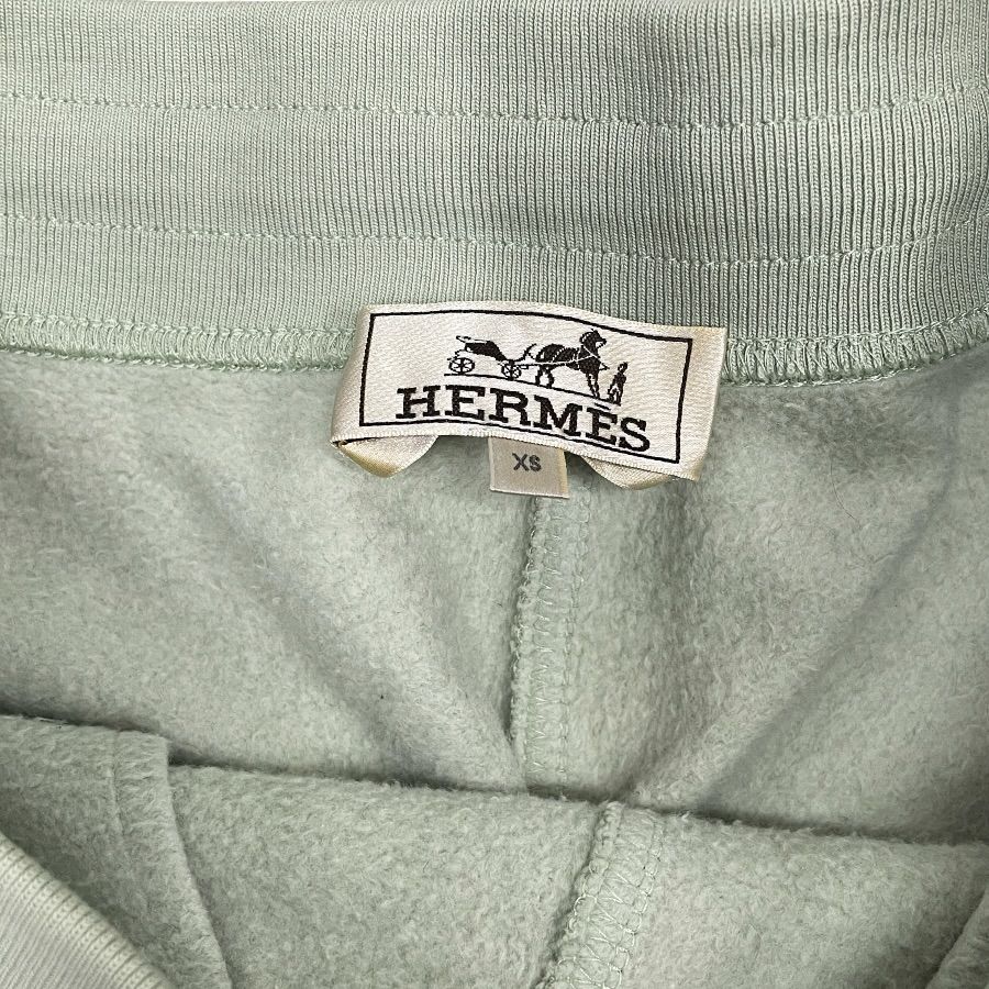 Hermes Side Line Trousers Jogger Pants Tapered Sweatshirt Green Yellow Sophistic — view 5