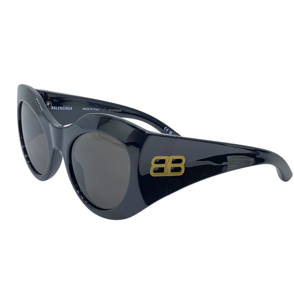 Balenciaga Sunglasses Hourglass Round Eyewear Black Acetate Sophistication