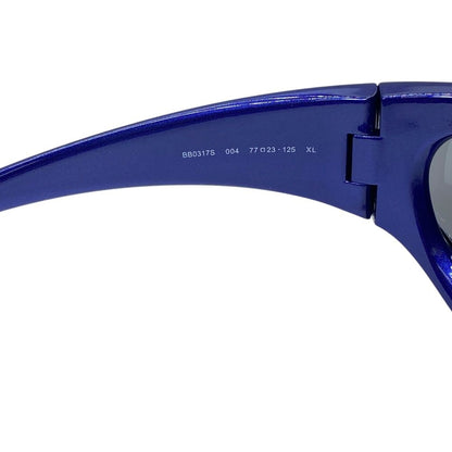Balenciaga Sunglasses Dynamo Round Eyewear Logo Blue Acetate Sophistication — view 7
