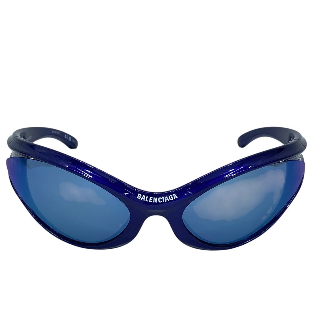 Balenciaga Sunglasses Dynamo Round Eyewear Logo Blue Acetate Sophistication — view 2