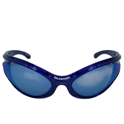 Balenciaga Sunglasses Dynamo Round Eyewear Logo Blue Acetate Sophistication — view 2