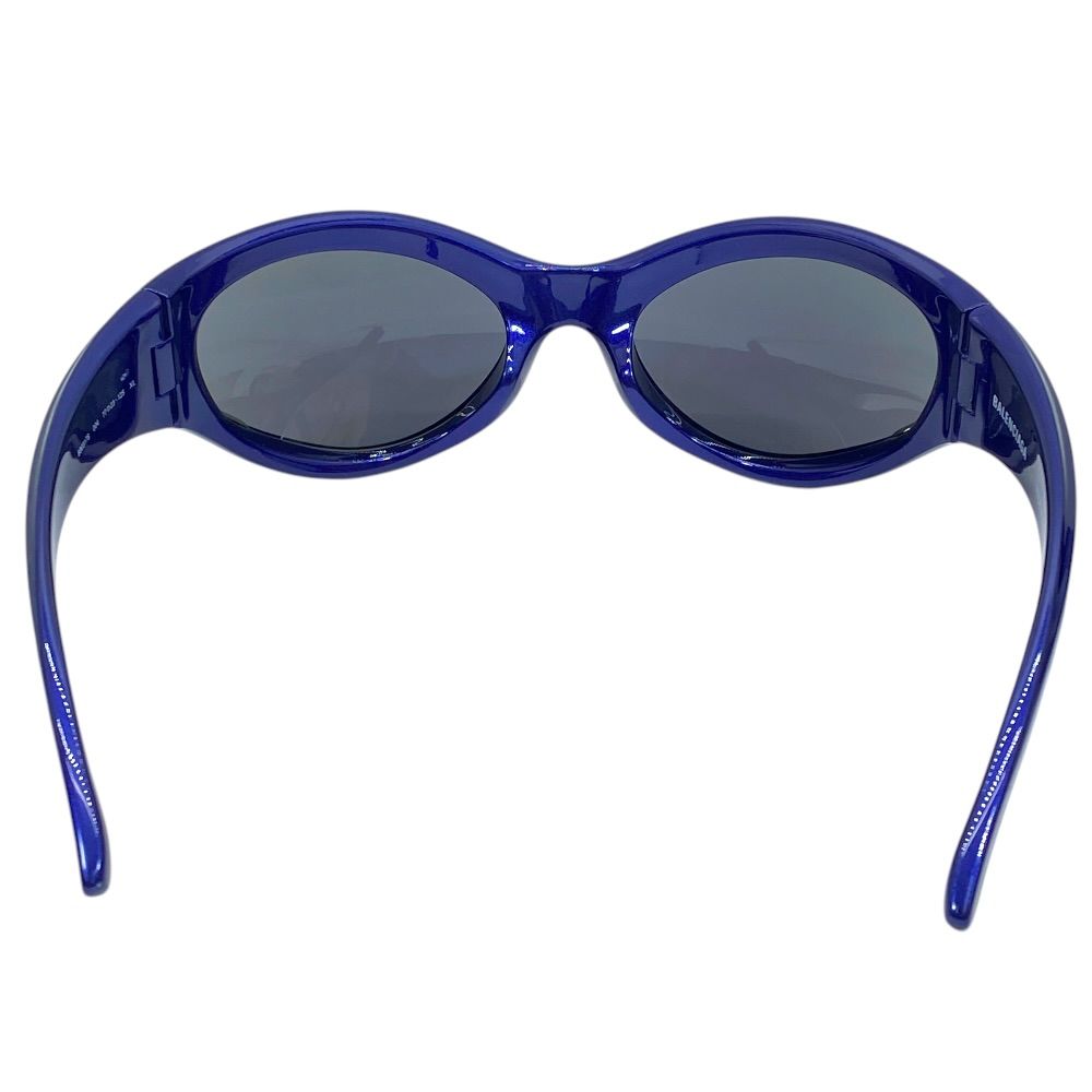 Balenciaga Sunglasses Dynamo Round Eyewear Logo Blue Acetate Sophistication — view 4