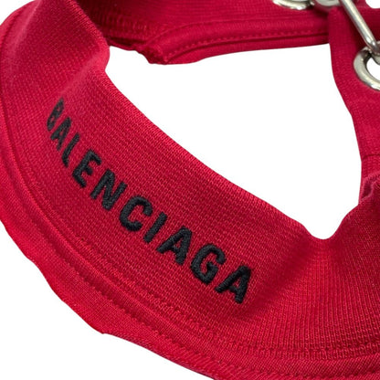 Balenciaga Choker Necklace Red Black Logo Cotton M Sophistication Luxury Casual — view 3