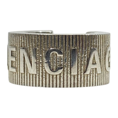 Balenciaga Earrings Hoop Silver Logo Classic Sophistication Luxury Casual Trend — view 2