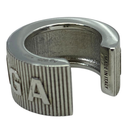 Balenciaga Earrings Hoop Silver Logo Classic Sophistication Luxury Casual Trend — view 4
