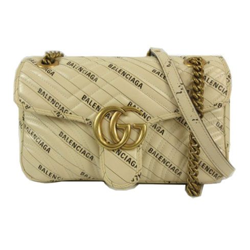 Gucci GG Marmont Hacker Project Small Shoulder Bag Beige