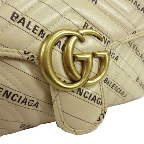 Gucci GG Marmont Hacker Project Small Shoulder Bag Beige — view 3