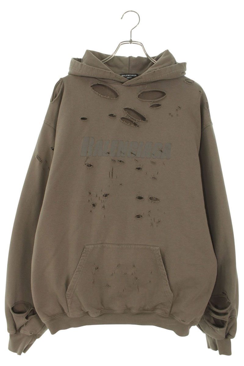 Balenciaga Destroyed Pullover Hoodie Xxs
